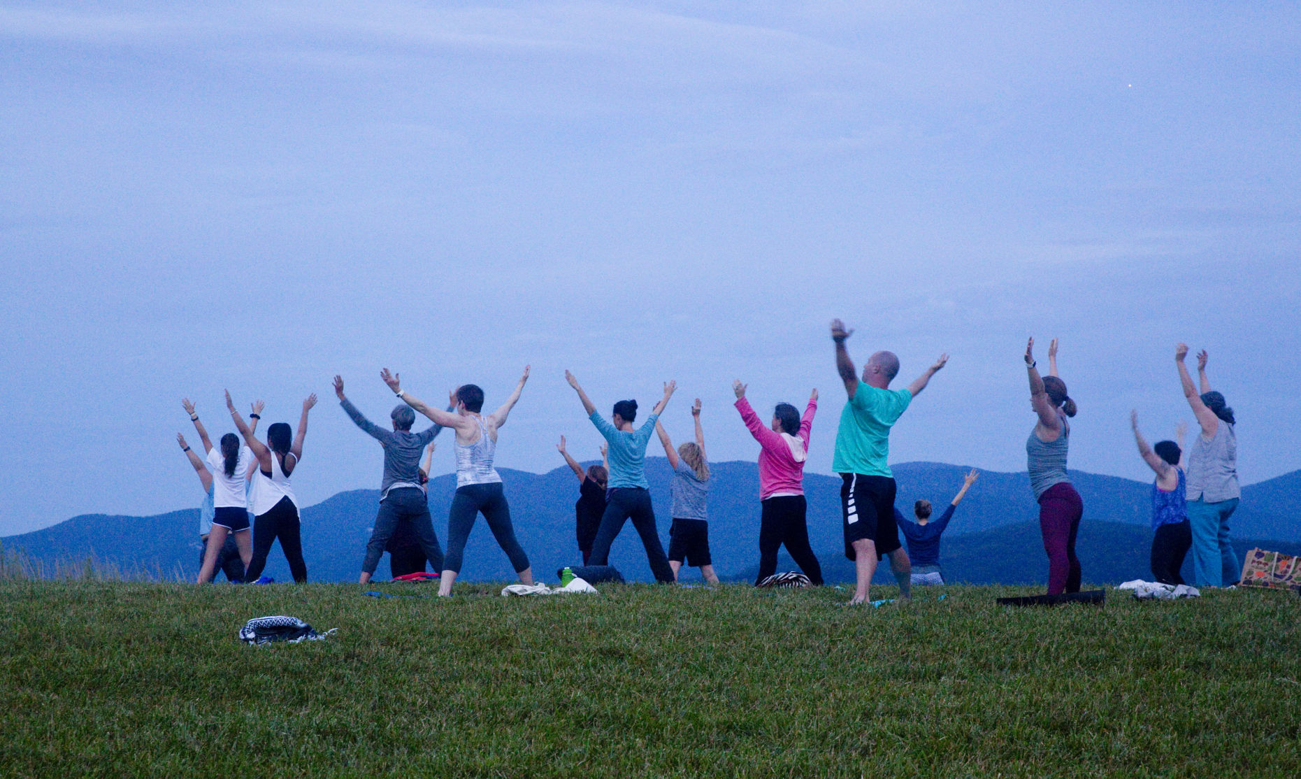 Yoga in the mountains